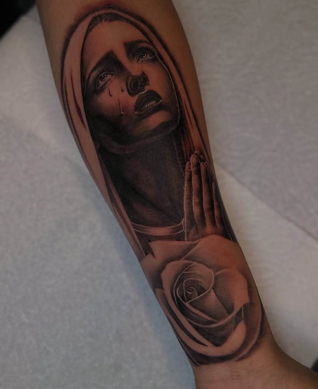 Tattoo by @inkmando — realism, black_and_grey