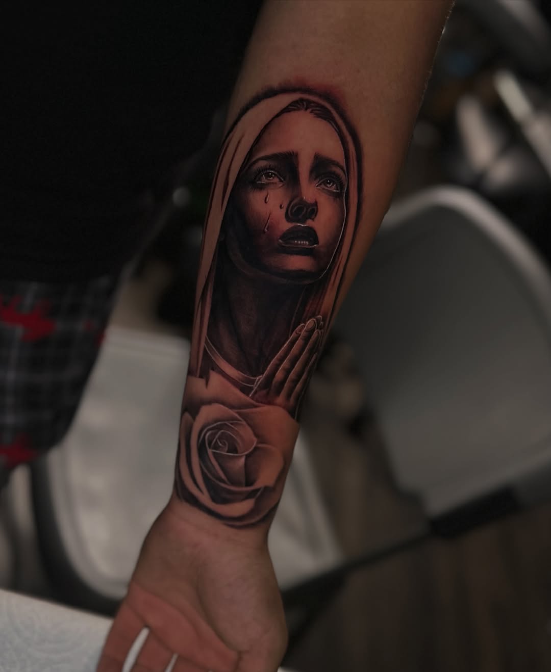 Tattoo by @inkmando — realism, black_and_grey