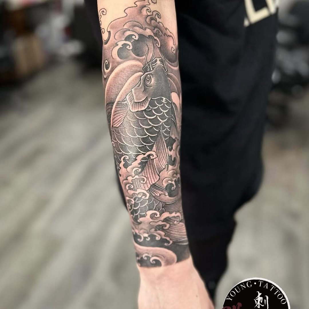 Tattoo by @christina__tattoo — japanese_irezumi, black_and_grey