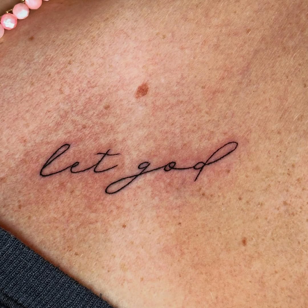Tattoo by @hannahscustoms — lettering_script, fine_line