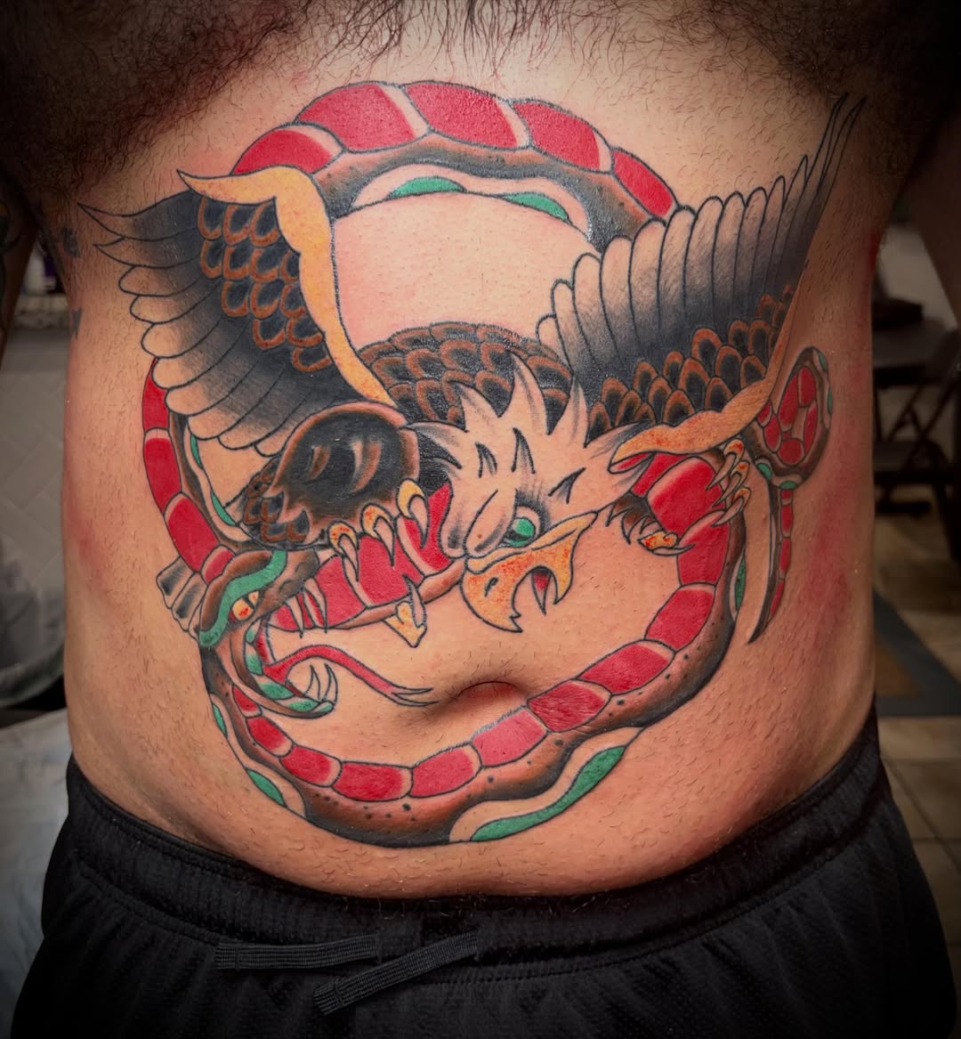 Tattoo by @arkoudatattoo β japanese_irezumi, american_traditional