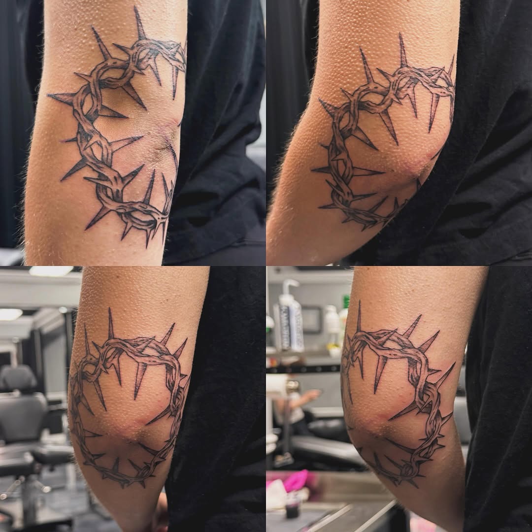 Tattoo by @marieamor_ink — illustrative, black_and_grey