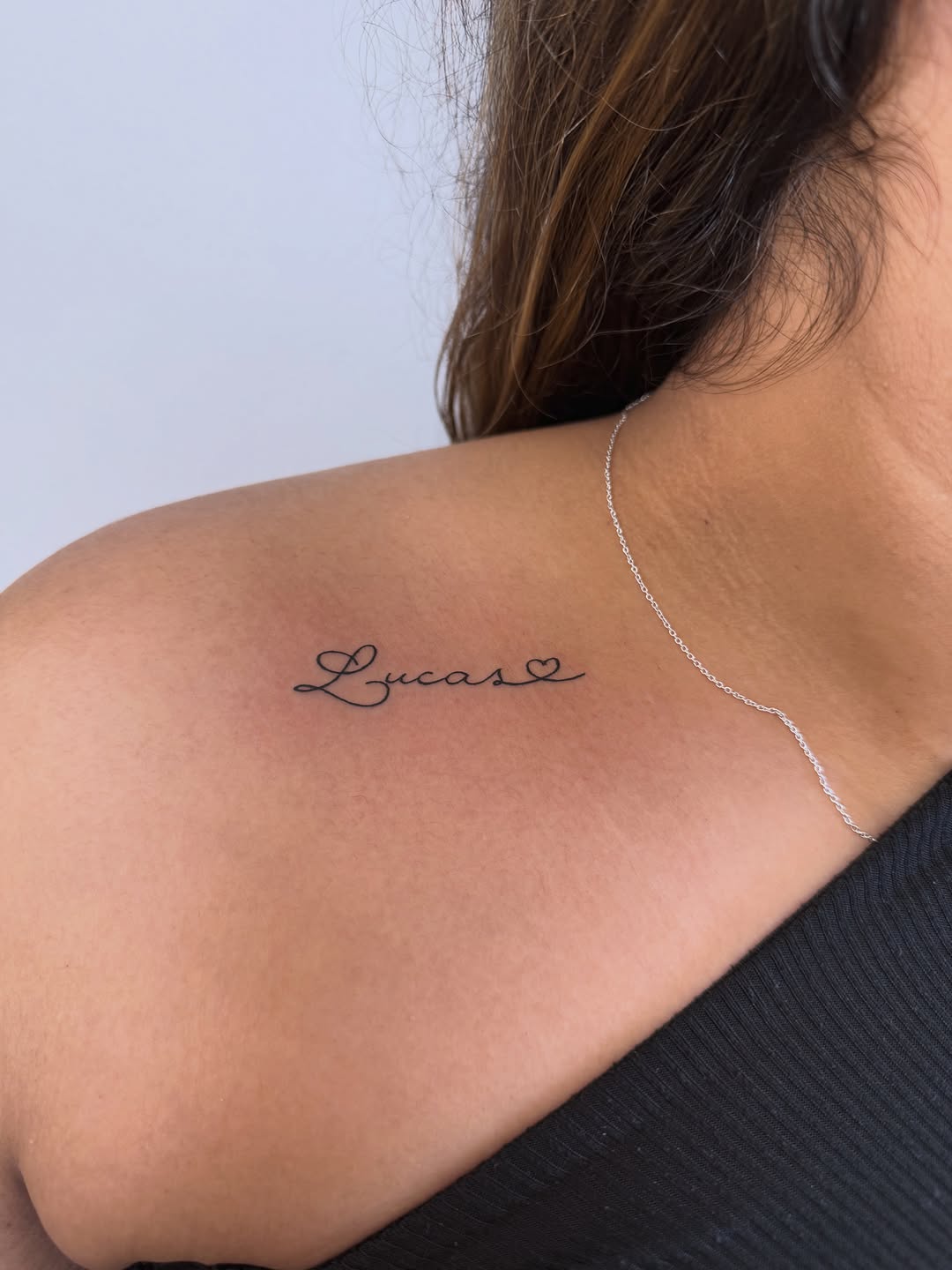 Tattoo by @pureblisstinytattoos — lettering_script, fine_line
