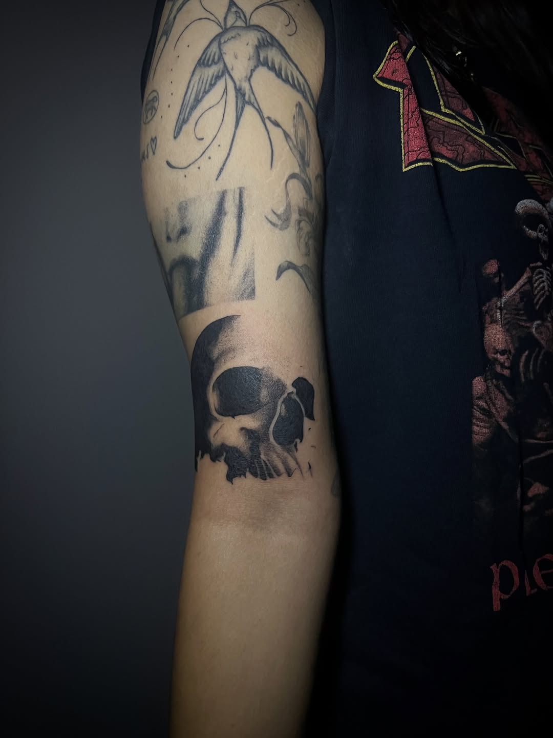 Tattoo by @halfwit__ — black_and_grey, realism