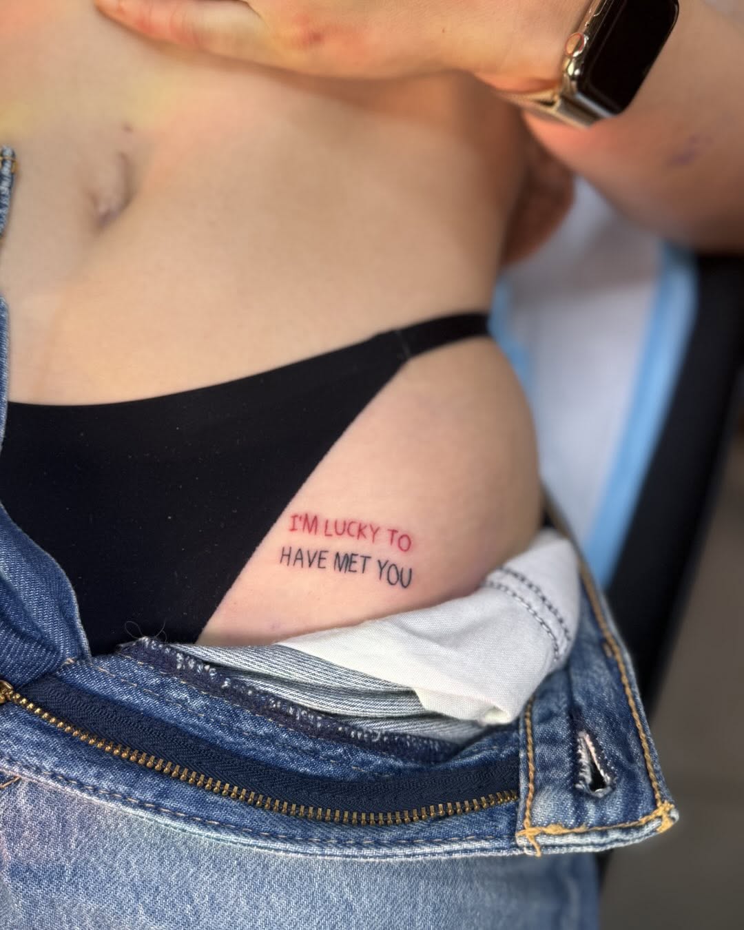 Tattoo by @tattoosbyoliviarenae โ lettering_script, fine_line