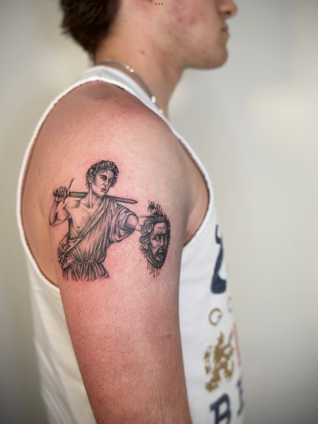 Tattoo by @lovechasetattoo — black_and_grey