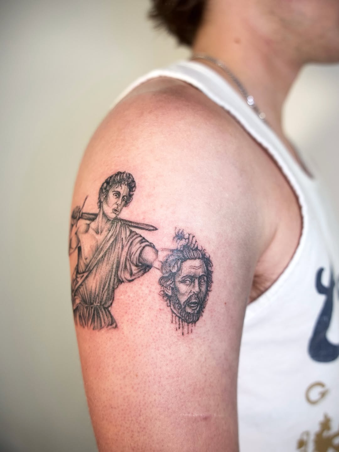 Tattoo by @lovechasetattoo — black_and_grey