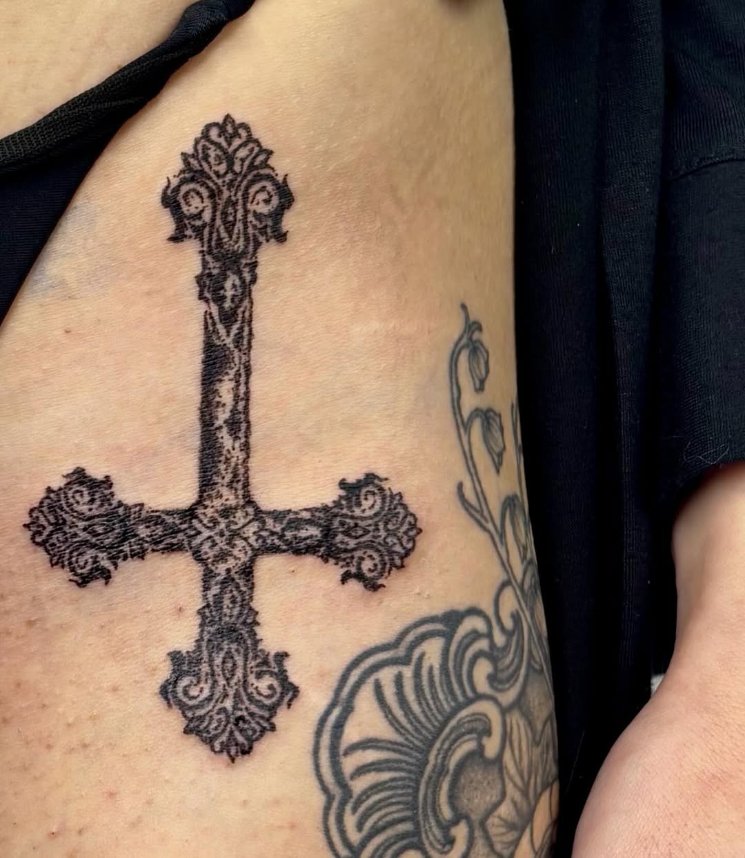 Tattoo by @dolltatt — blackwork, ornamental