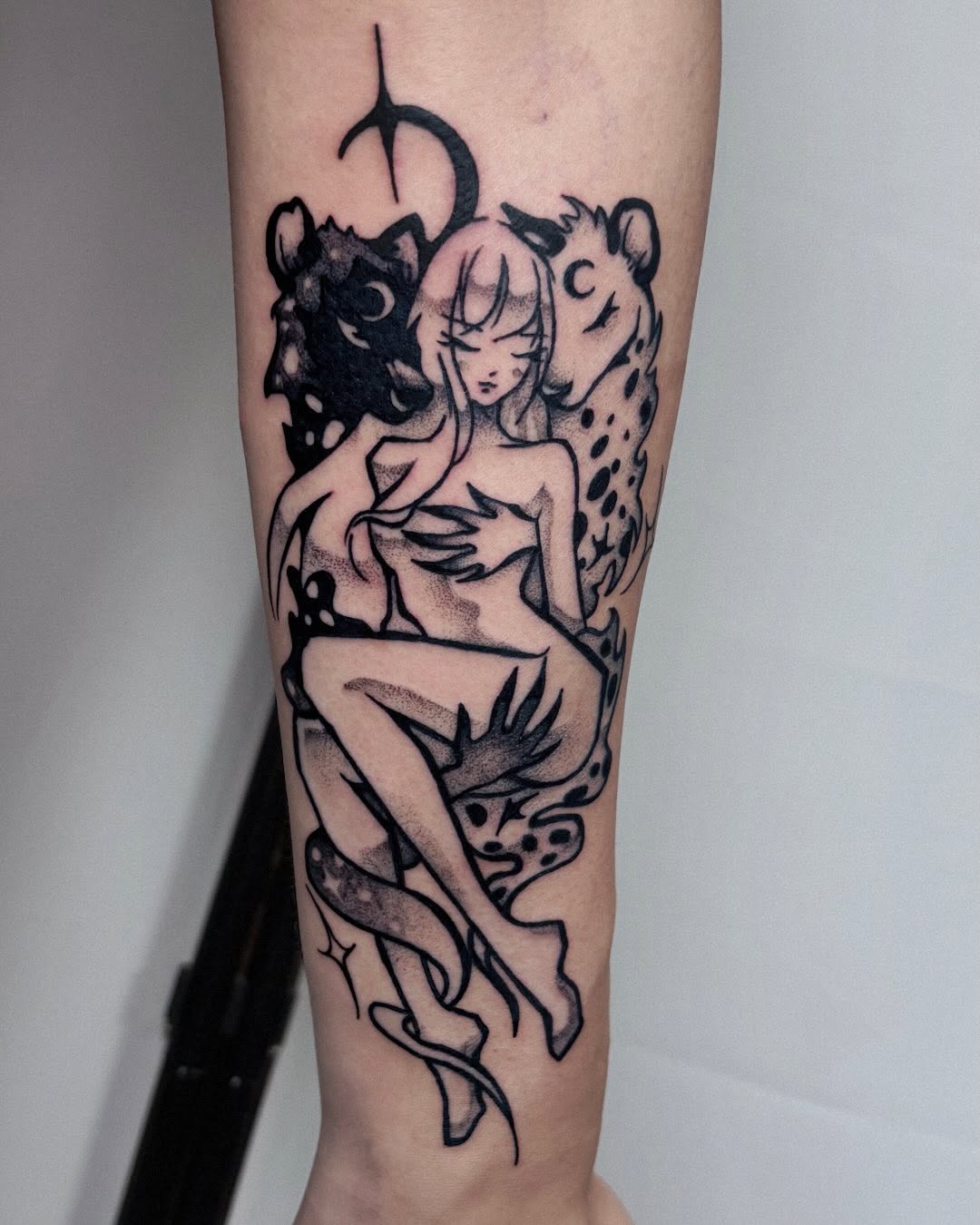 Tattoo by @unsaintlytattoo — blackwork