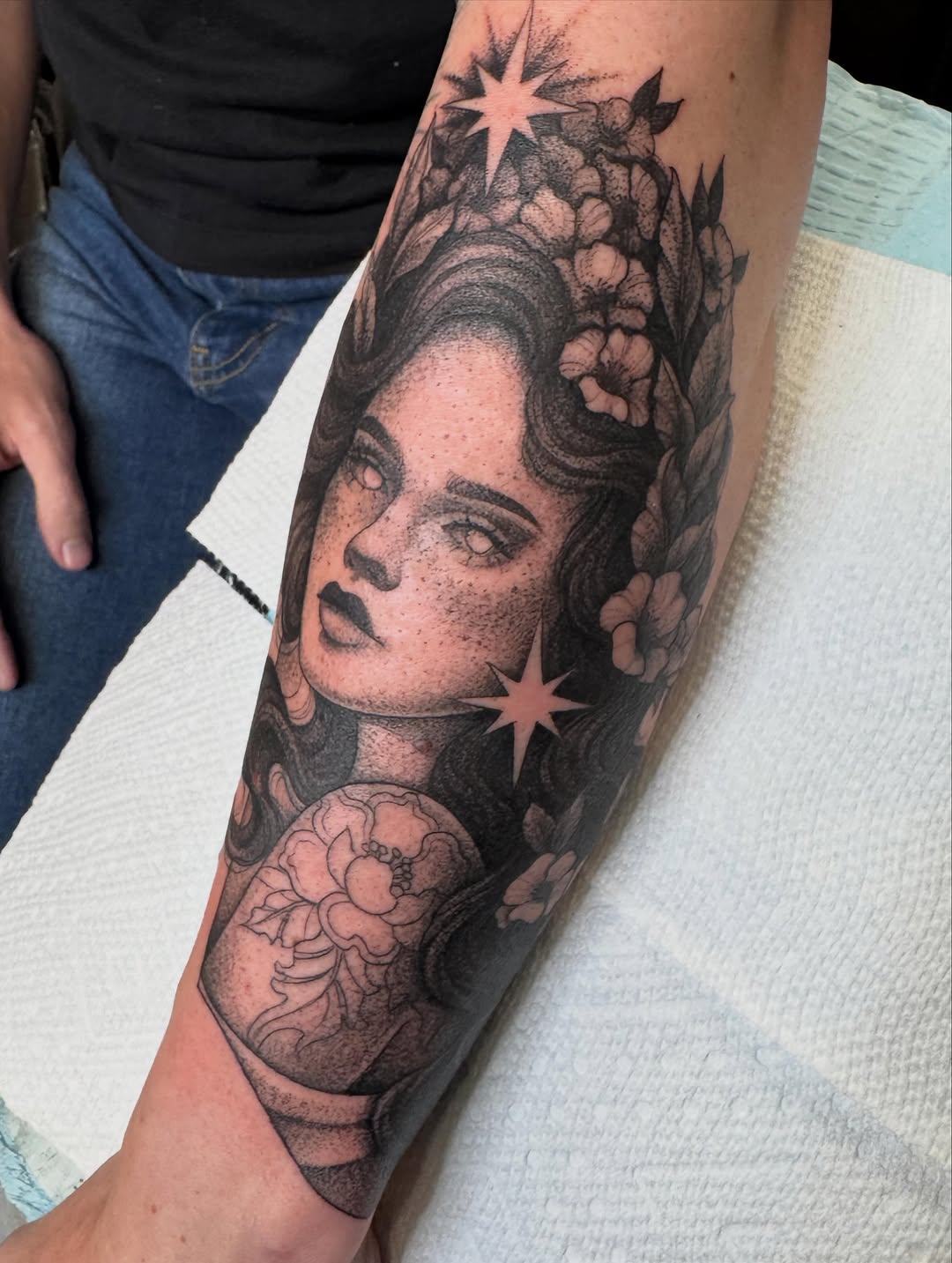 Tattoo by @silkytattoos — black_and_grey, realism