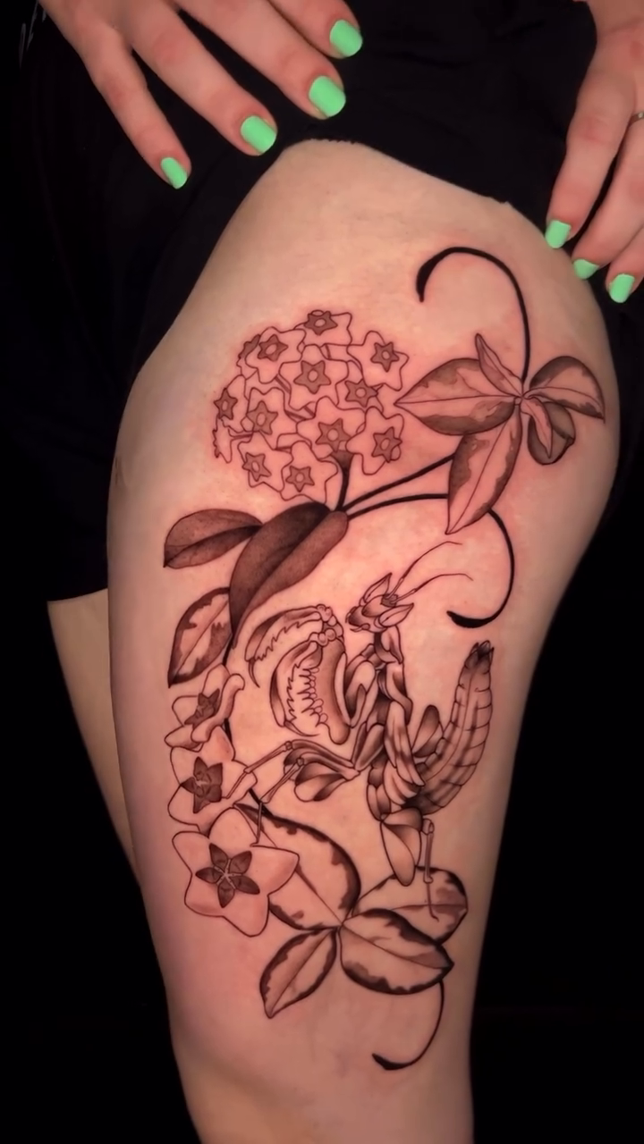 Tattoo by @baby.bat.tat — fine_line, black_and_grey
