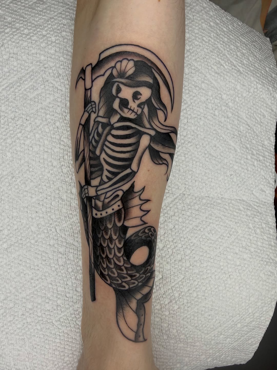 Tattoo by @chrisskon — american_traditional, illustrative