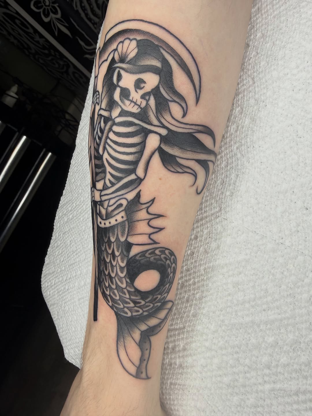 Tattoo by @chrisskon — american_traditional, illustrative
