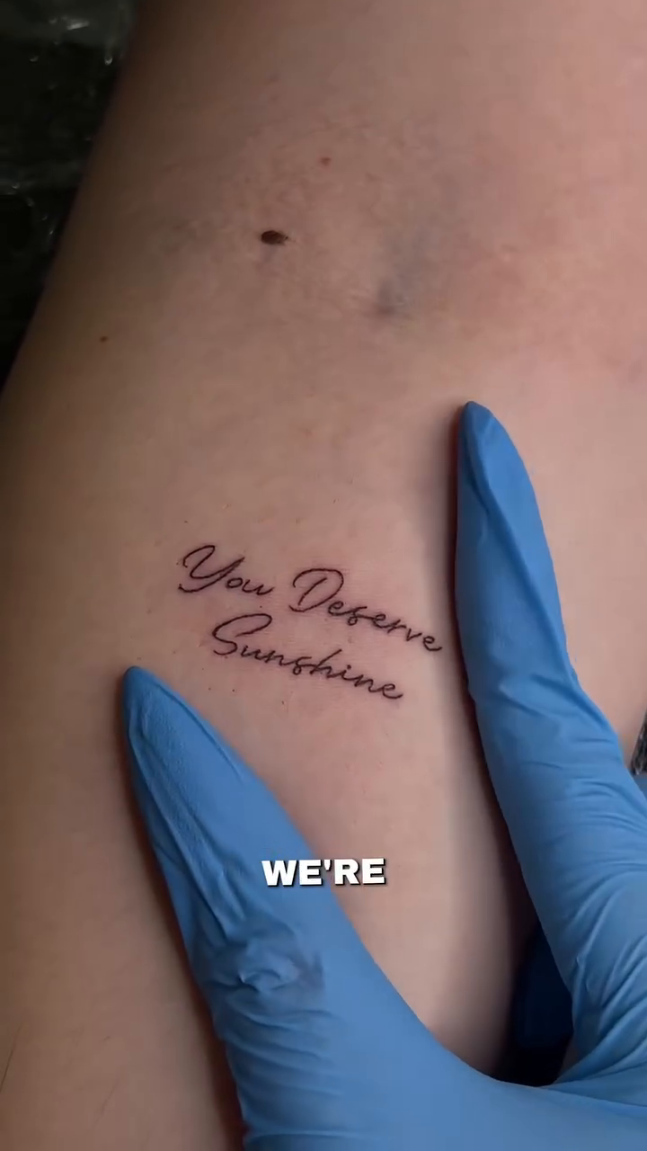 Tattoo by @casketdoodles — lettering_script, illustrative