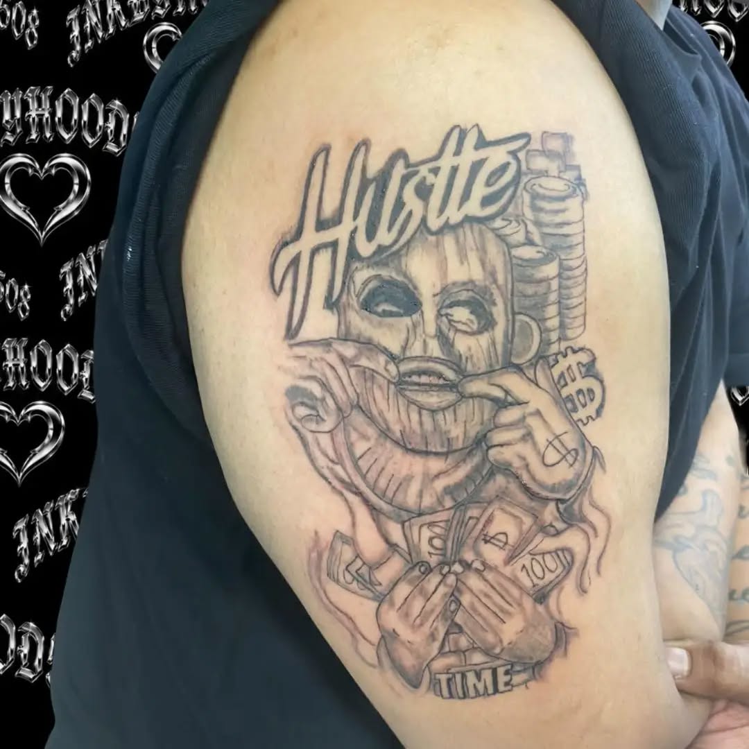 Tattoo by @inkbyhood508 โ chicano