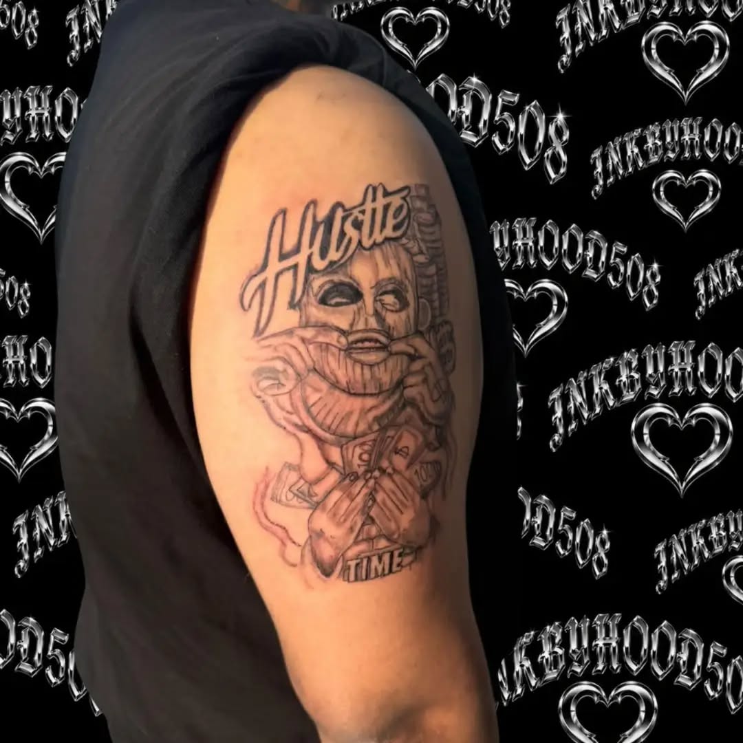 Tattoo by @inkbyhood508 โ chicano, lettering_script