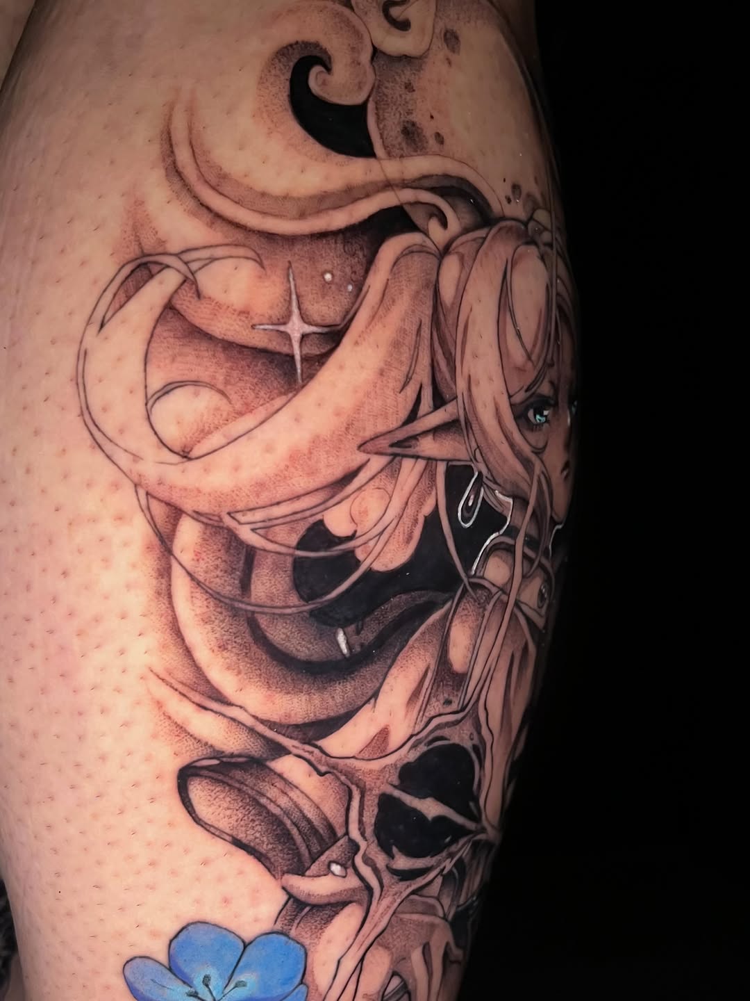 Tattoo by @celynity — realism, black_and_grey