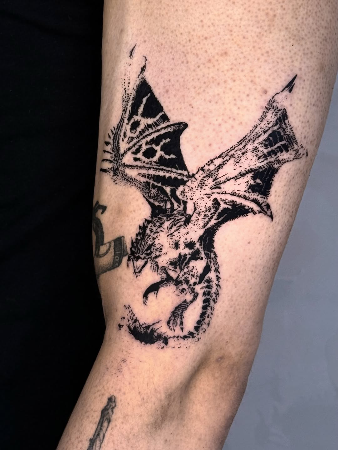 Tattoo by @sabotage.tt β blackwork, illustrative