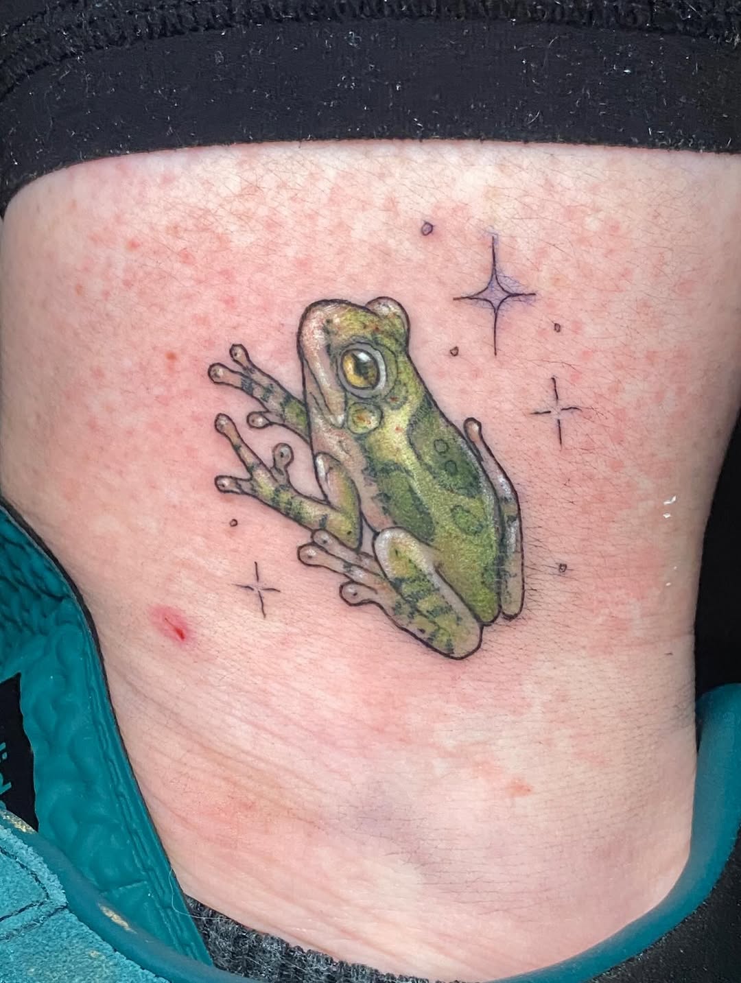 Tattoo by @dawncarrtattoos — illustrative, dotwork
