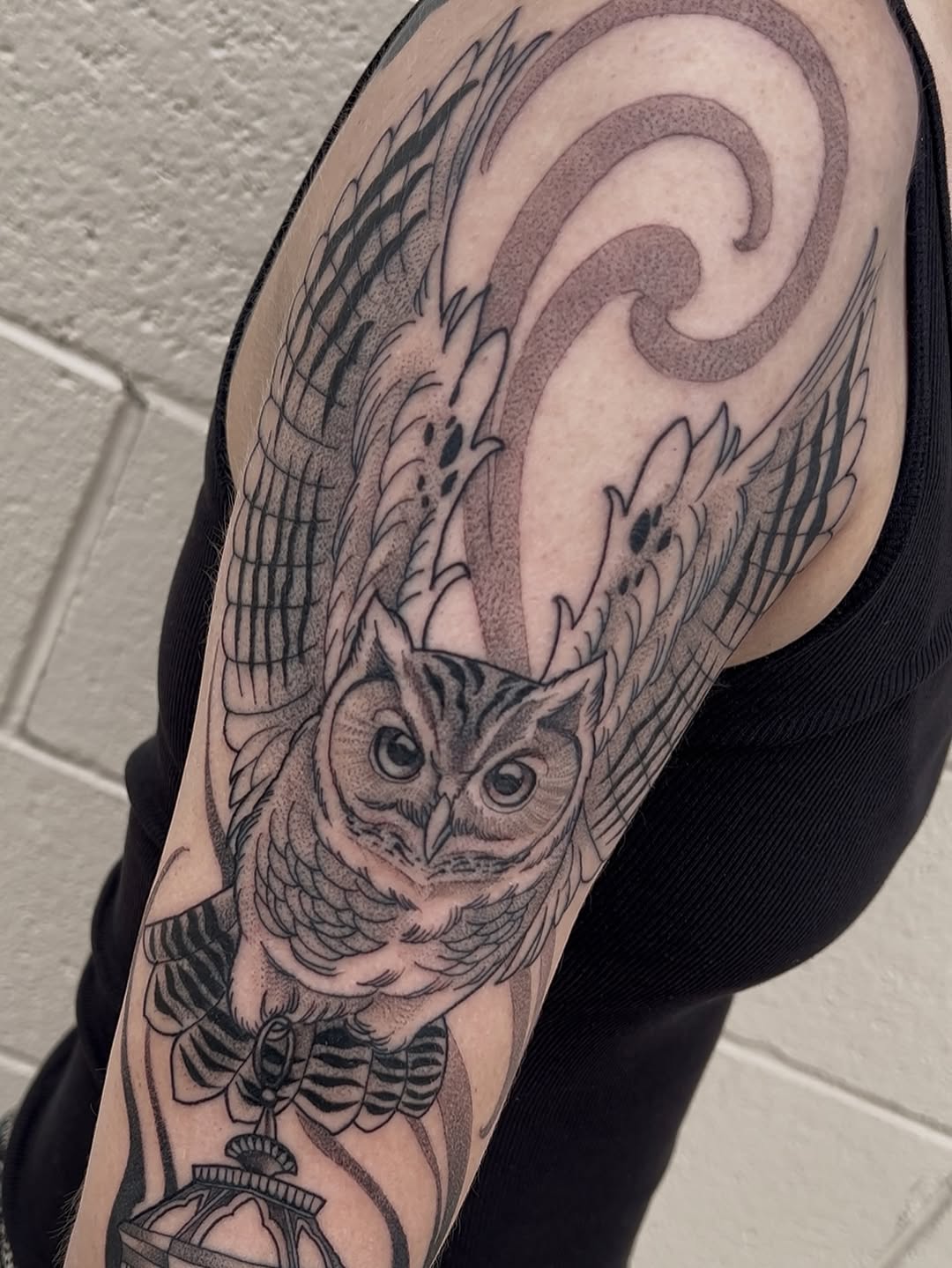 Tattoo by @moresoultattoo — black_and_grey, illustrative