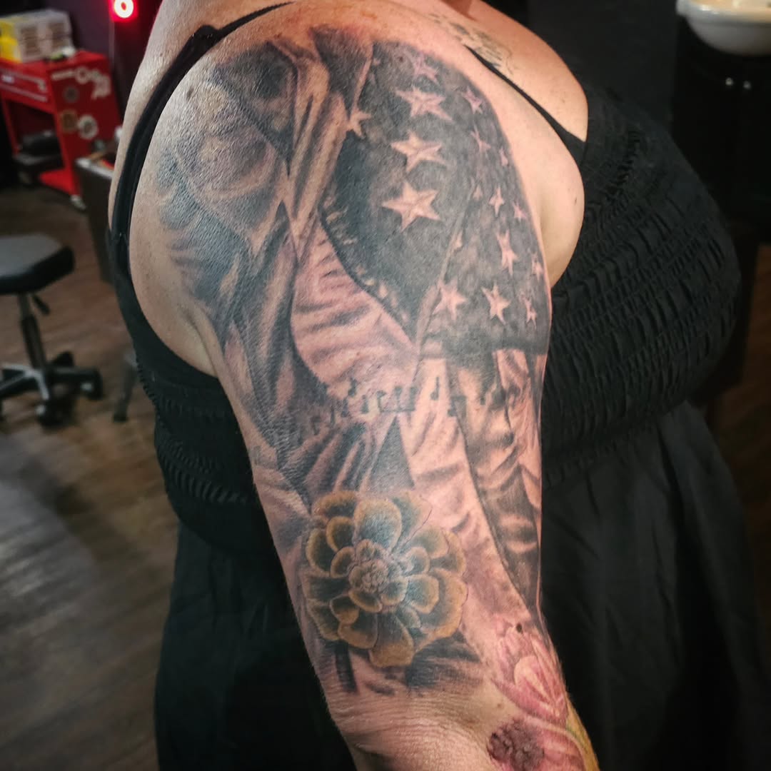 Tattoo by @remnantironandart — realism, black_and_grey