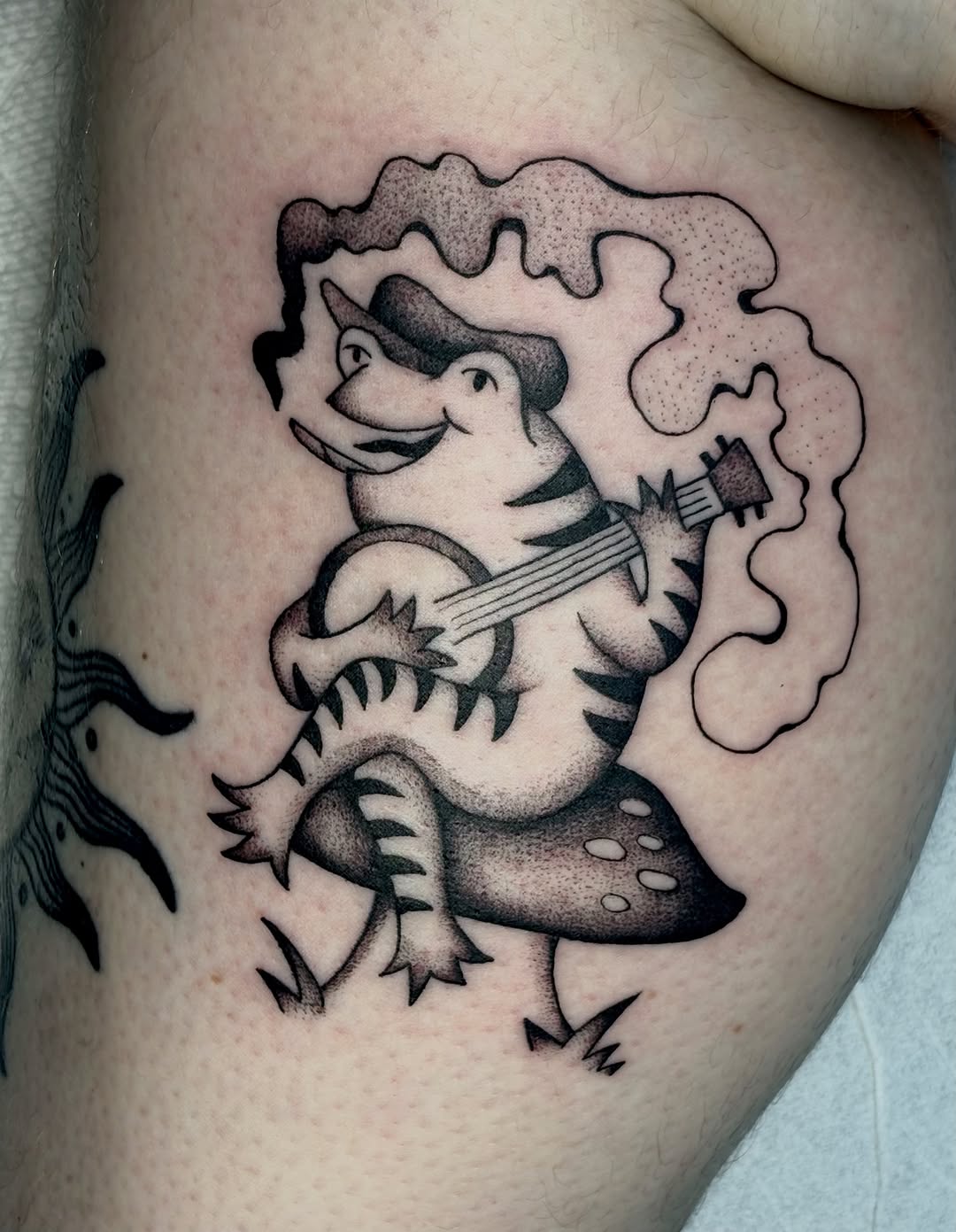 Tattoo by @madisonmakestattoos — illustrative, black_and_grey