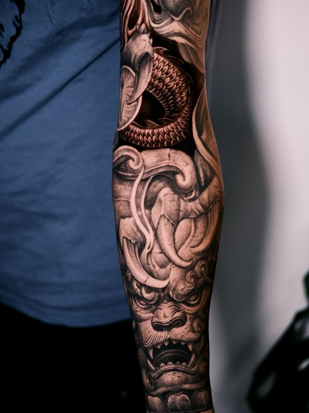 Tattoo by @byqeazy_eleven15 β black_and_grey, realism