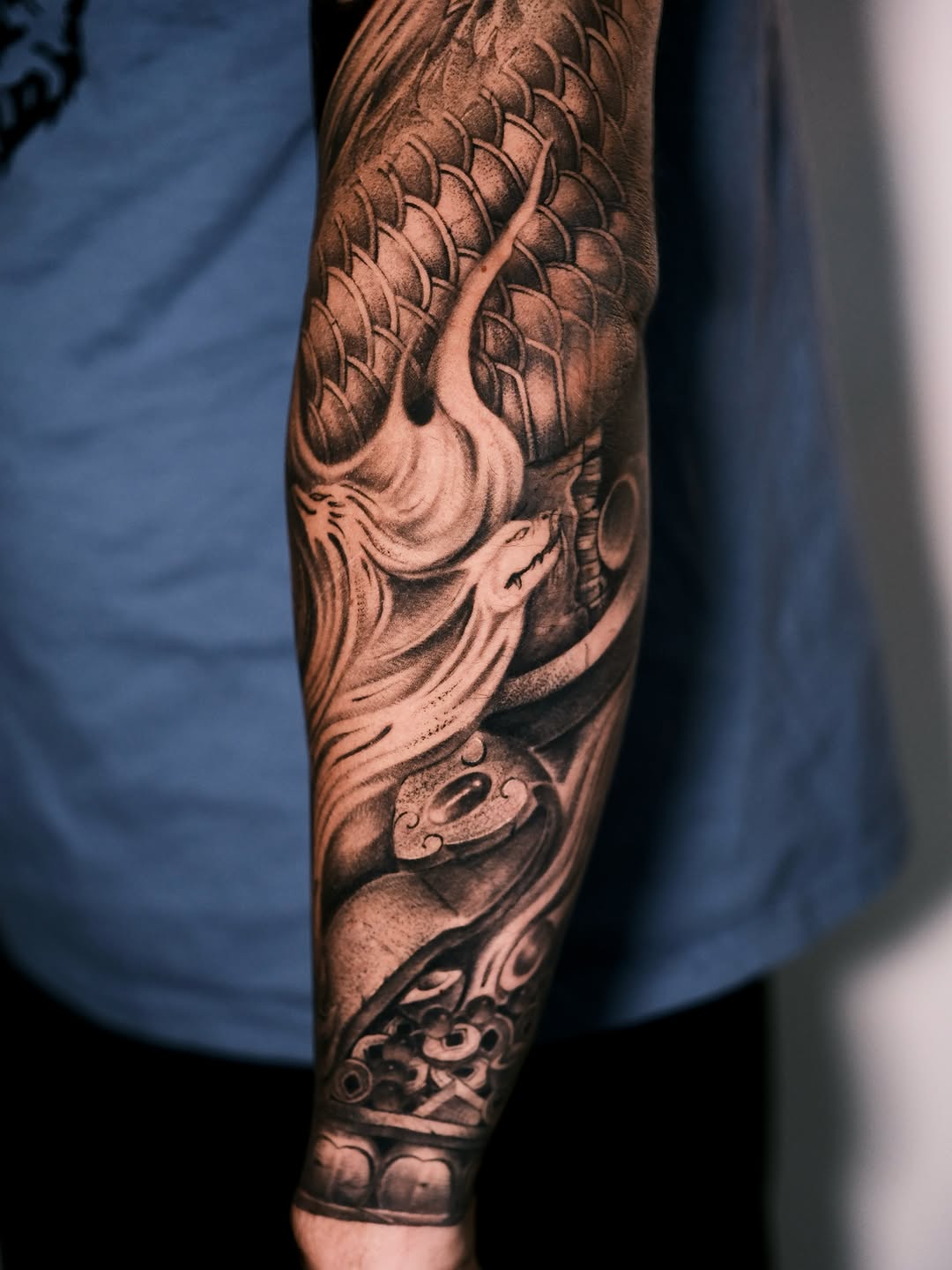 Tattoo by @byqeazy_eleven15 β black_and_grey, realism