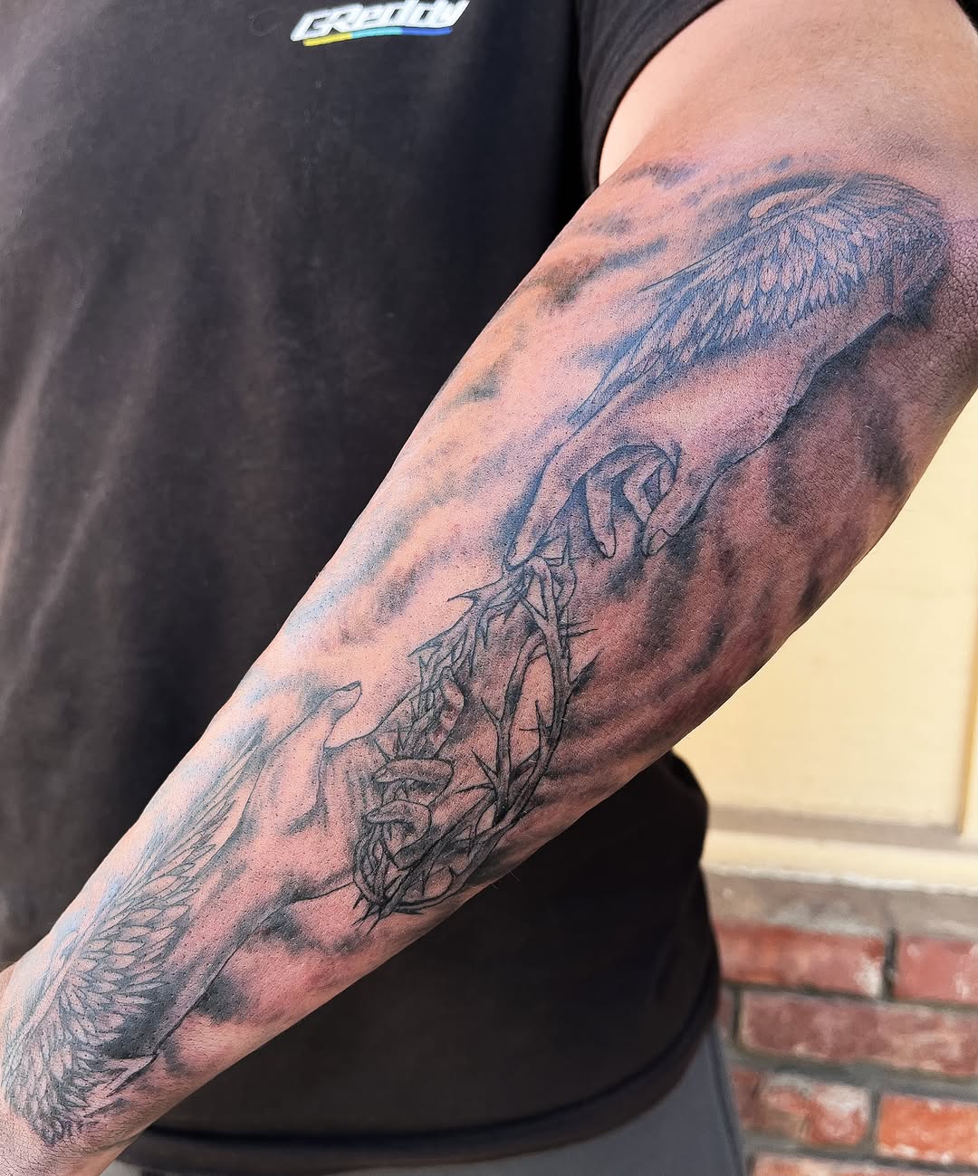 Tattoo by @janellecubatattoo — black_and_grey, illustrative