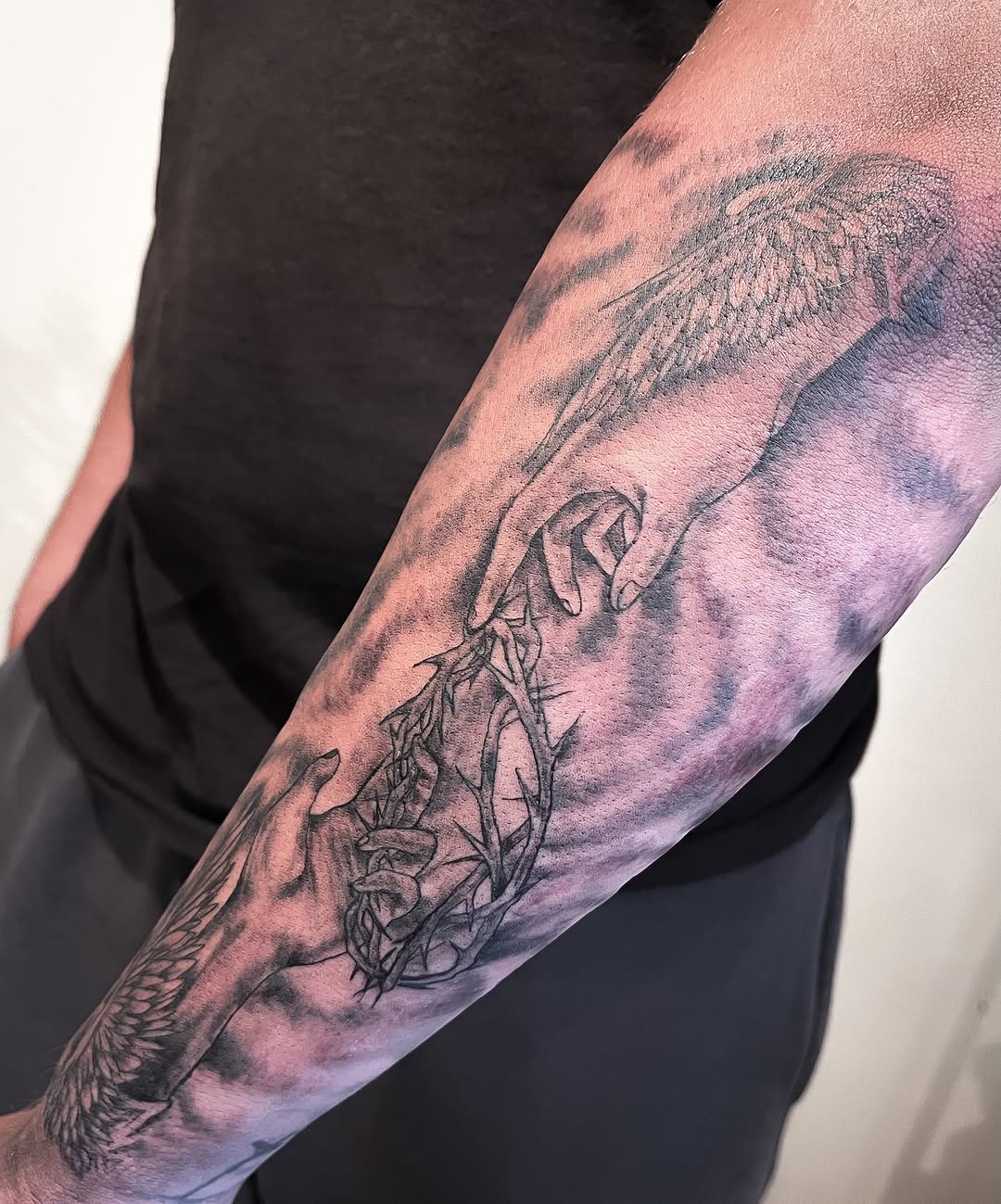 Tattoo by @janellecubatattoo — black_and_grey, realism