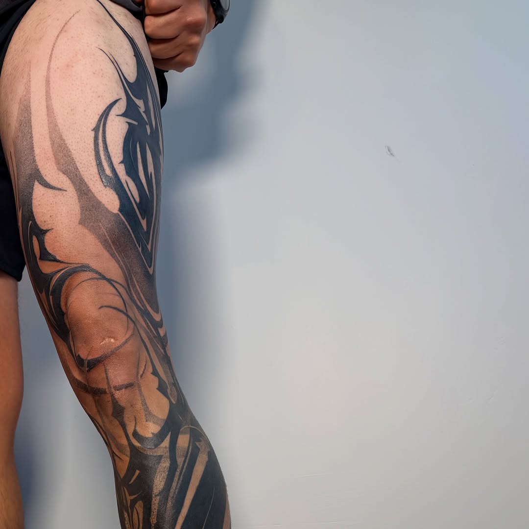 Tattoo by @zide.nation — blackwork, illustrative