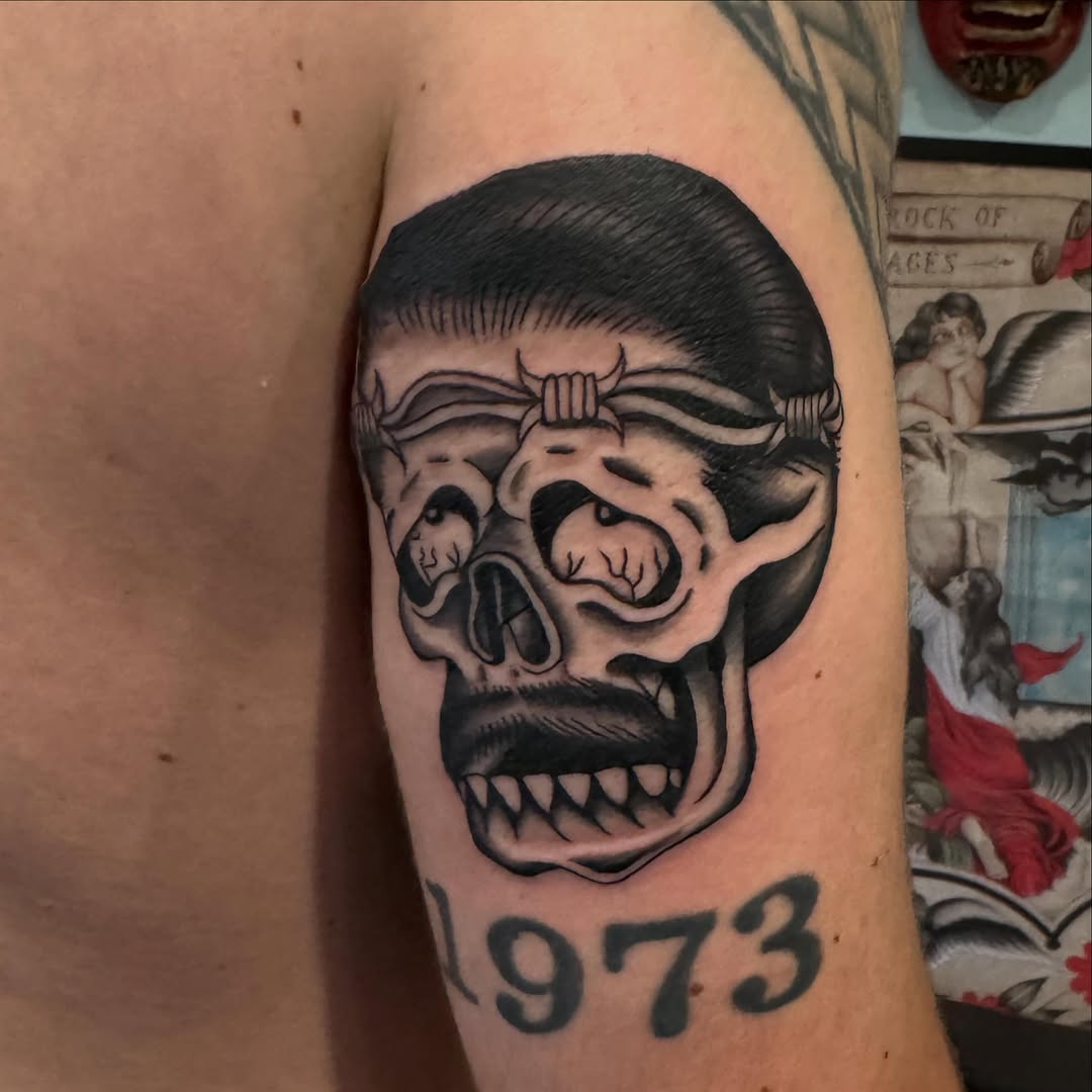 Tattoo by @jordoe.gdt — american_traditional, black_and_grey