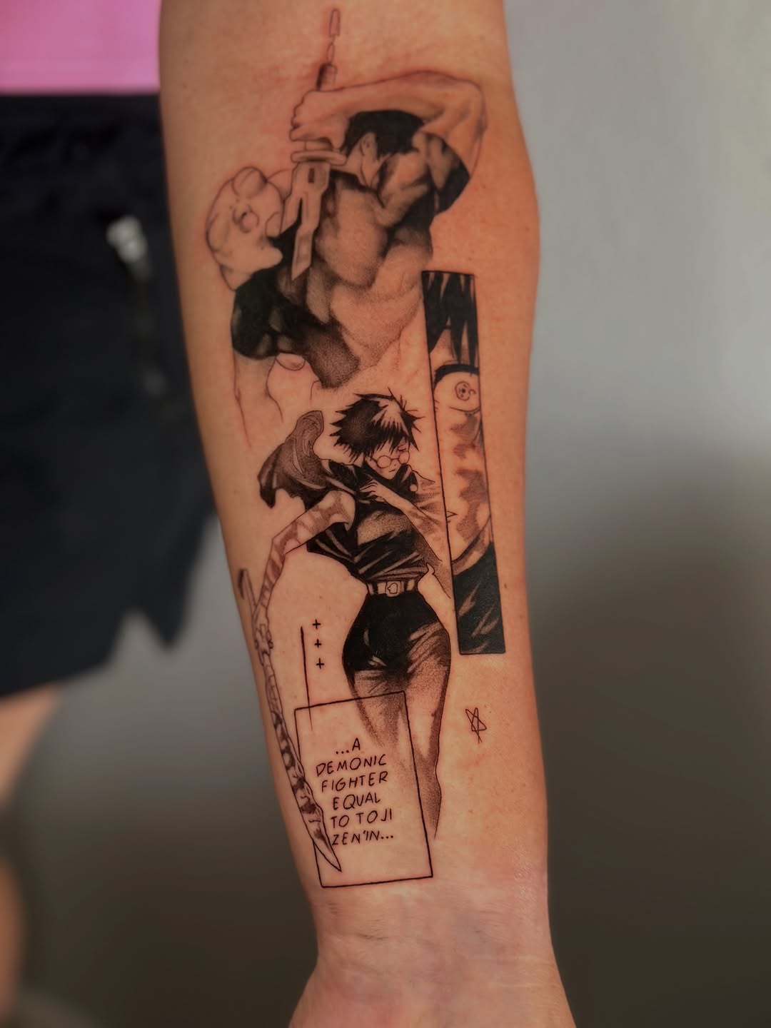 Tattoo by @tattooz_by_trent — illustrative, black_and_grey