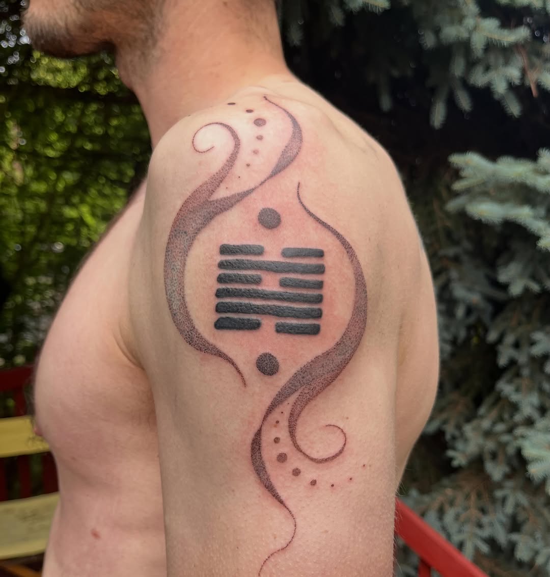 Tattoo by @lanternalia.arts — geometric, dotwork