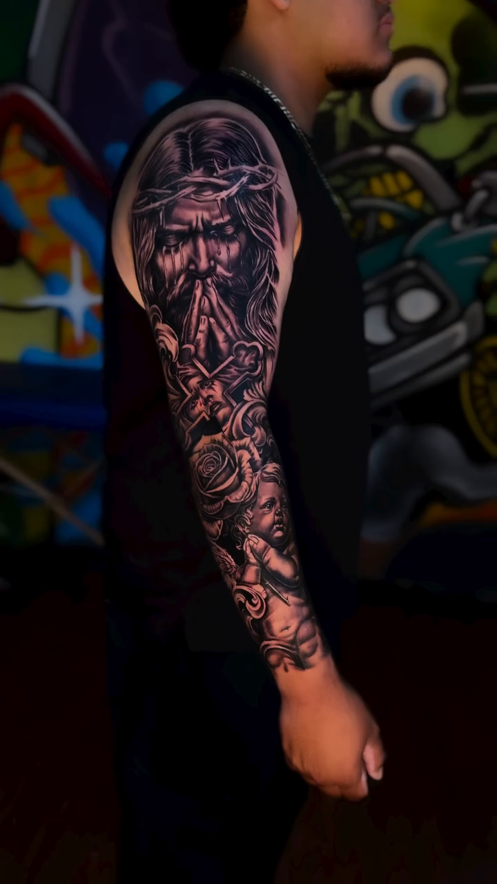 Tattoo by @gage.tattoo — black_and_grey, realism
