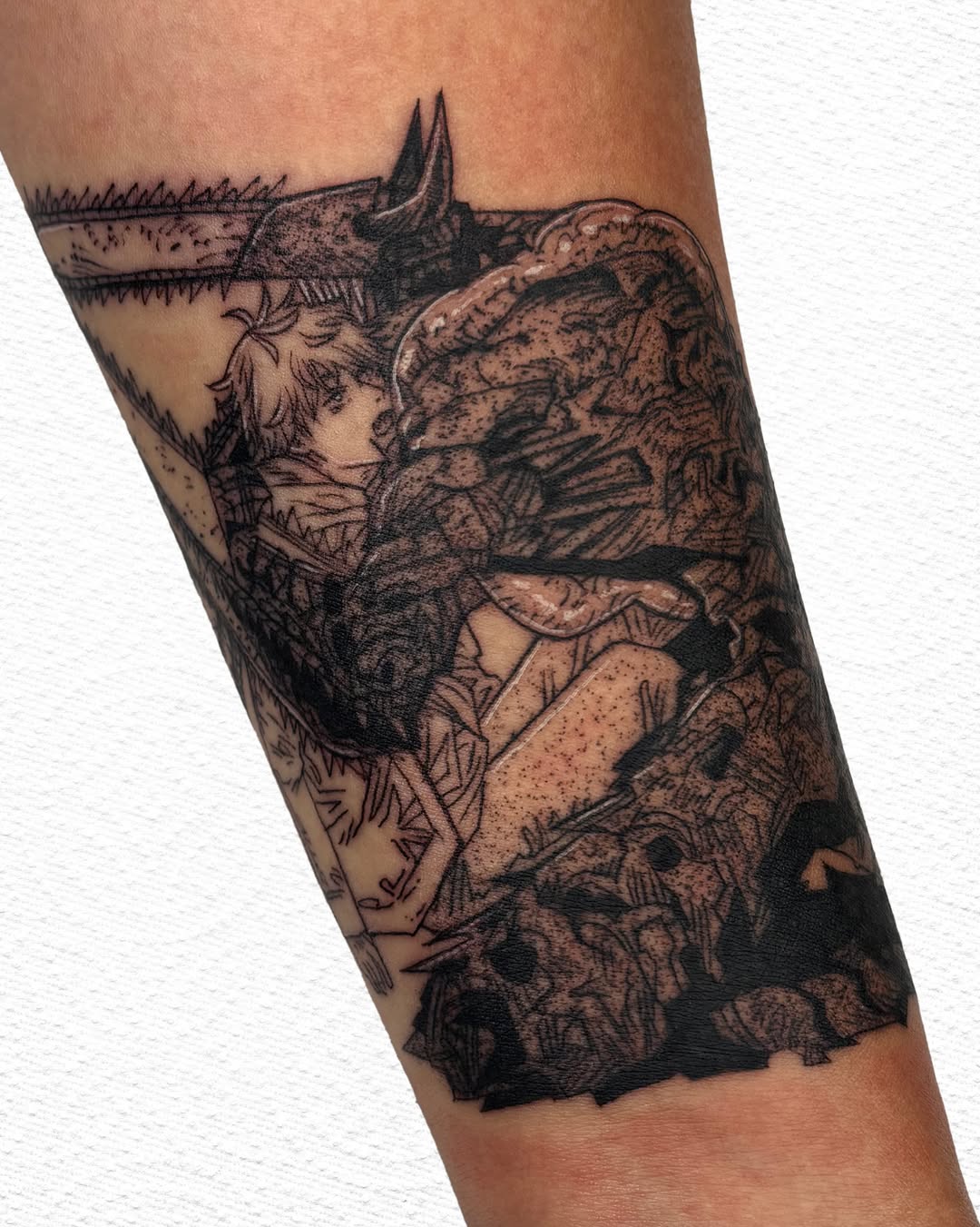 Tattoo by @ryu.inkz โ illustrative, blackwork