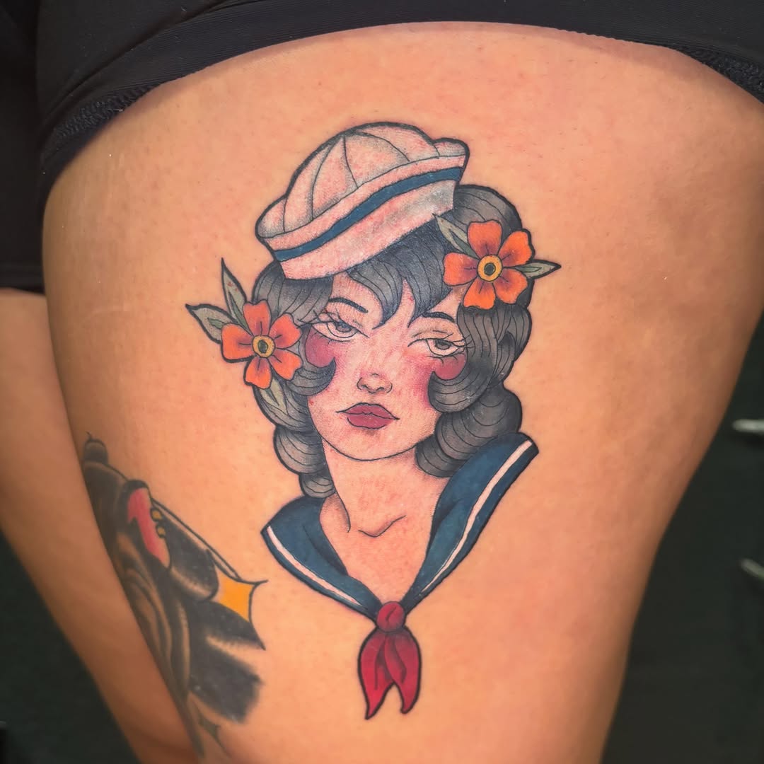 Tattoo by @shroom.bloom.tattoos — american_traditional