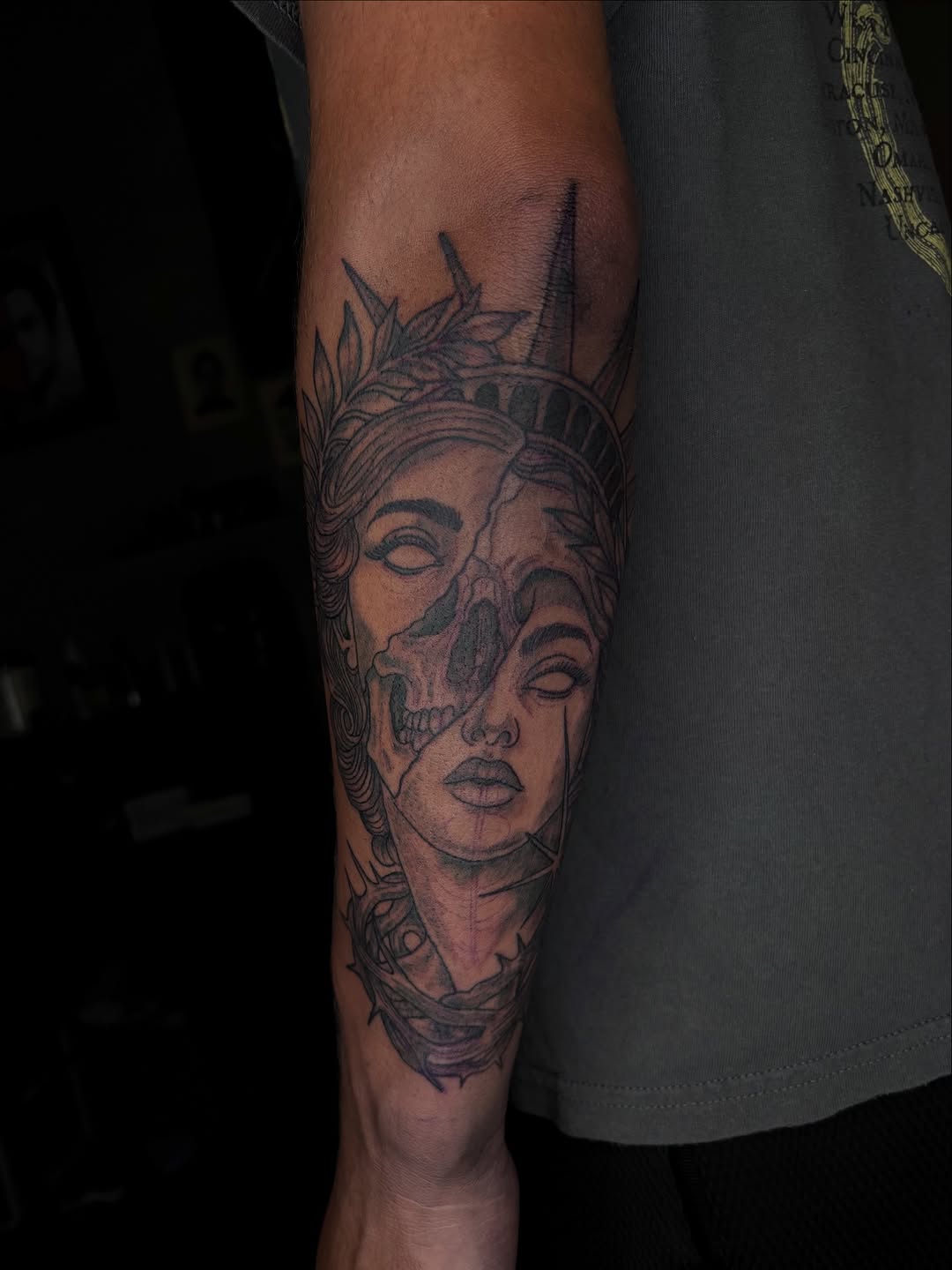 Tattoo by @tattman_flair — black_and_grey
