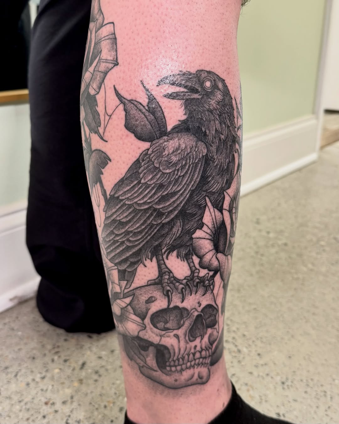 Tattoo by @inkofeden — black_and_grey, realism