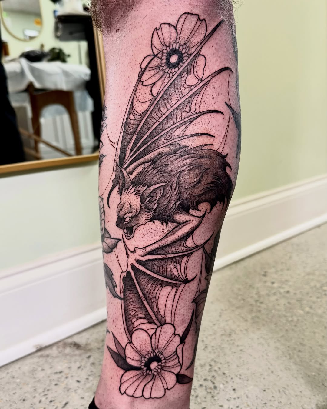 Tattoo by @inkofeden — black_and_grey