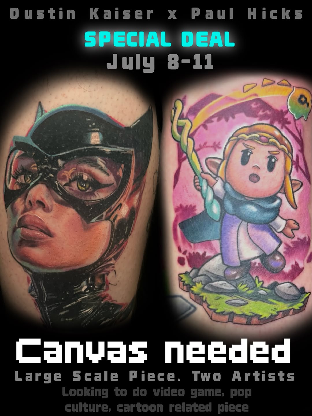 Tattoo by @artofpaulhicks — realism, anime