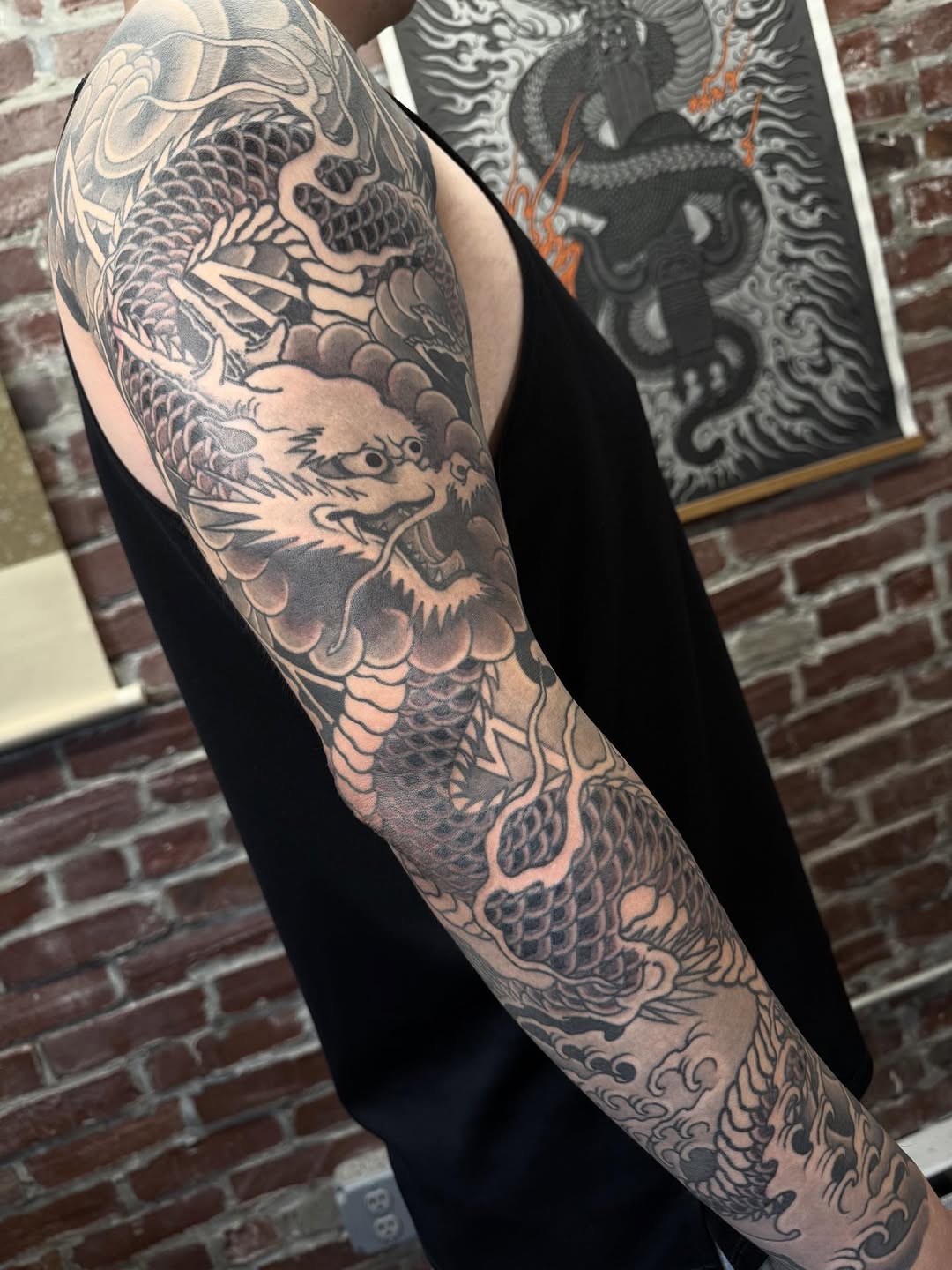 Tattoo by @keep.well โ japanese_irezumi, black_and_grey
