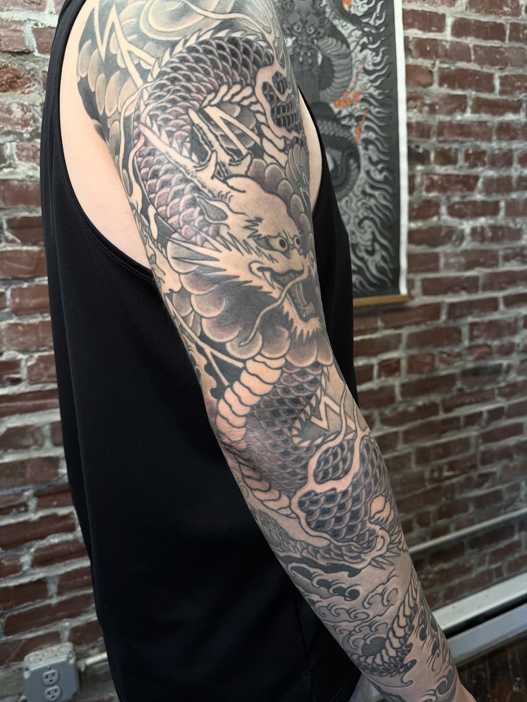Tattoo by @keep.well โ japanese_irezumi, black_and_grey