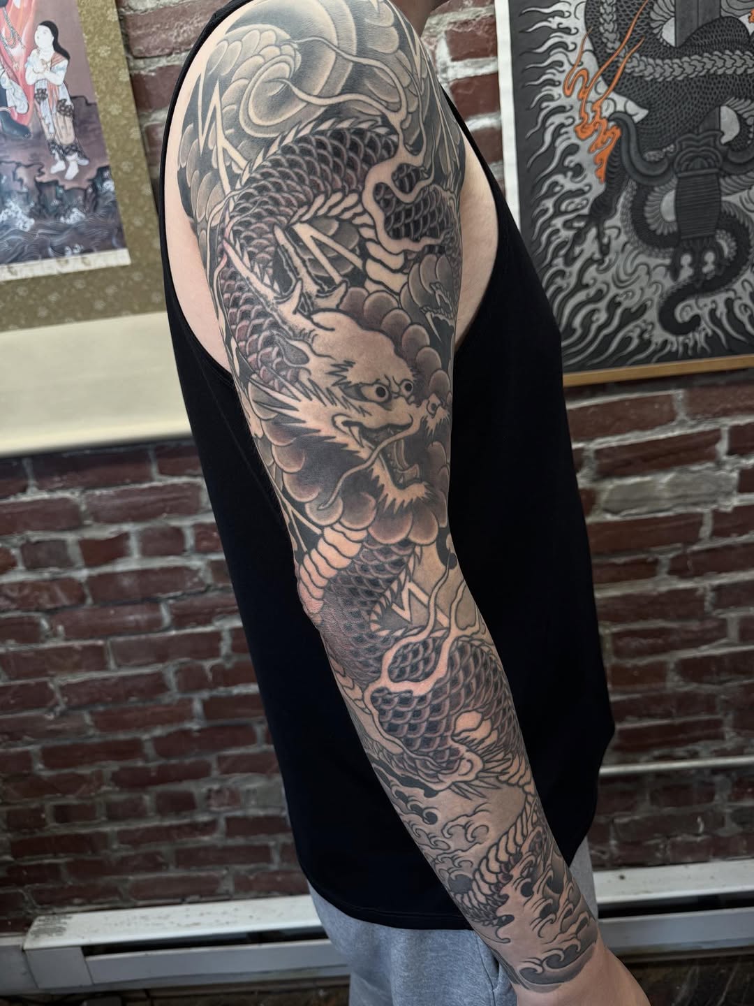 Tattoo by @keep.well โ japanese_irezumi, black_and_grey
