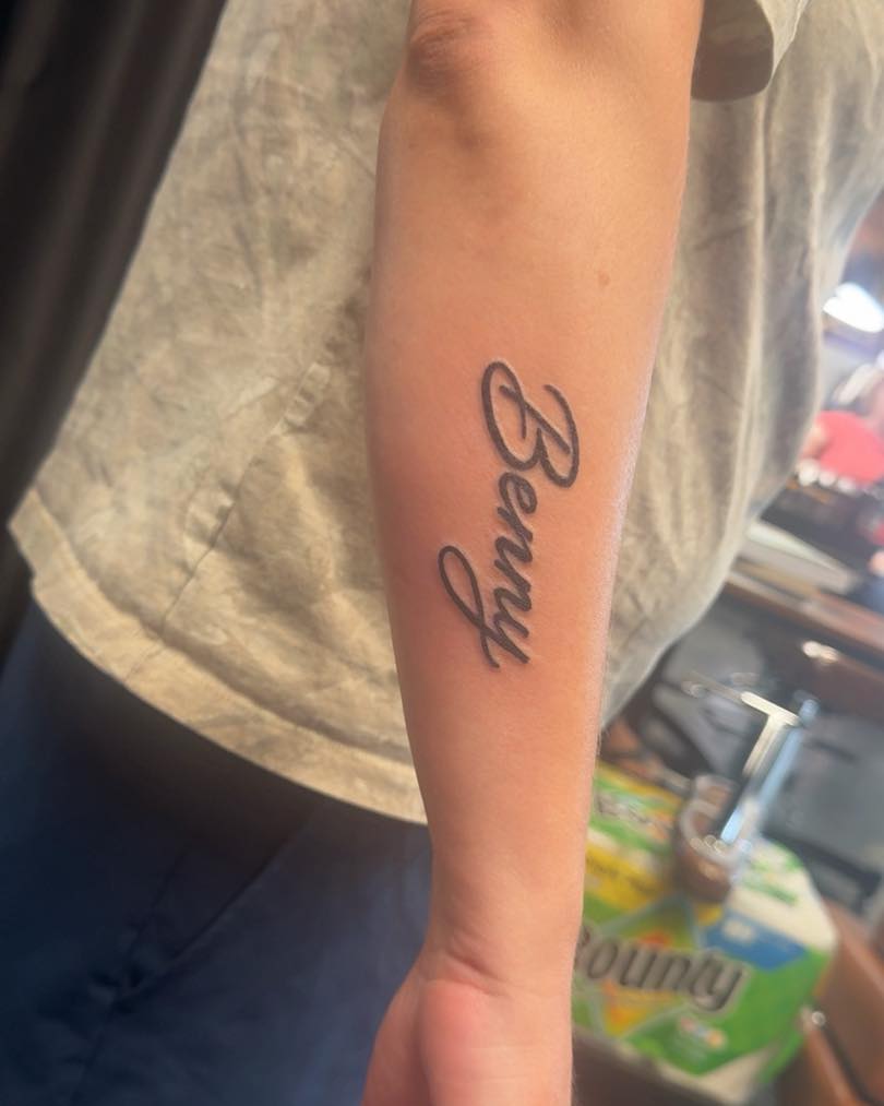 Tattoo by @majestic.ink_ — lettering_script, fine_line