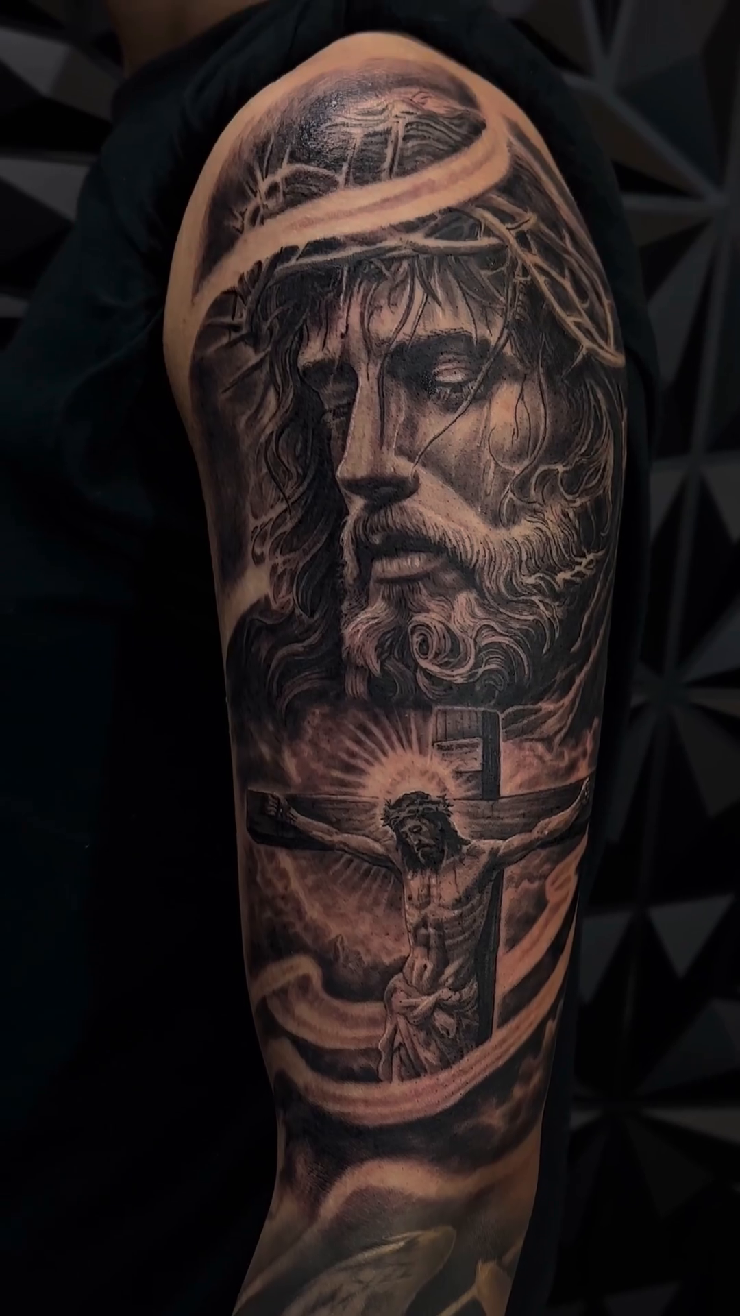 Tattoo by @tovar_tattoos — realism, black_and_grey