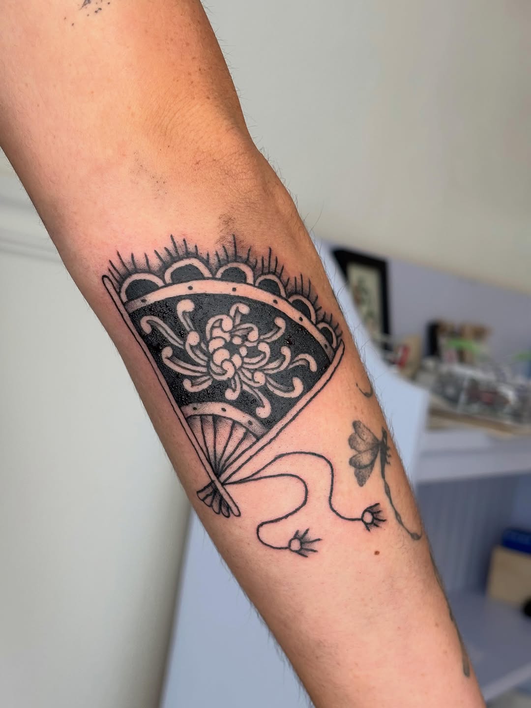 Tattoo by @belmont.studios — american_traditional, blackwork