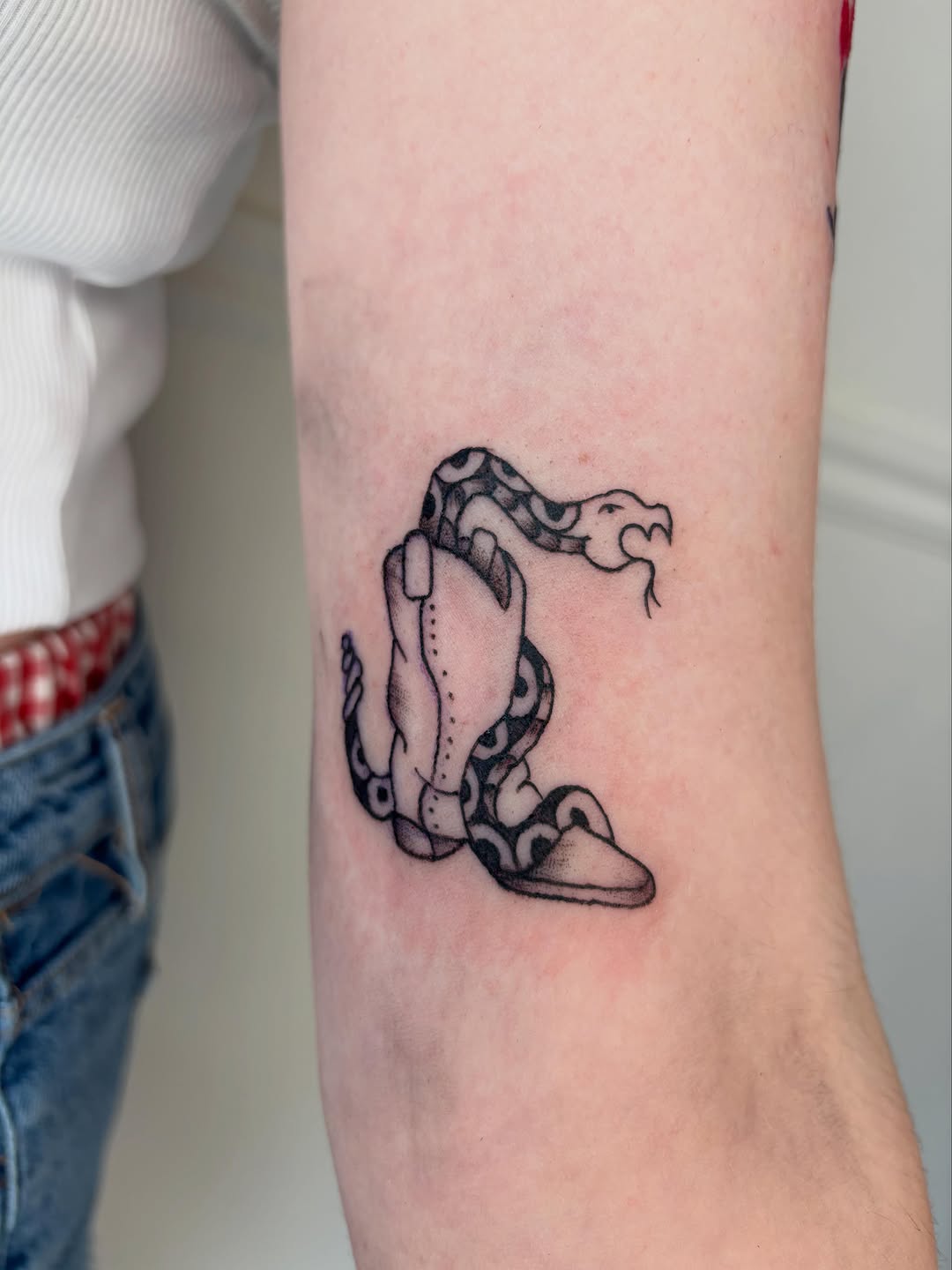 Tattoo by @belmont.studios — black_and_grey