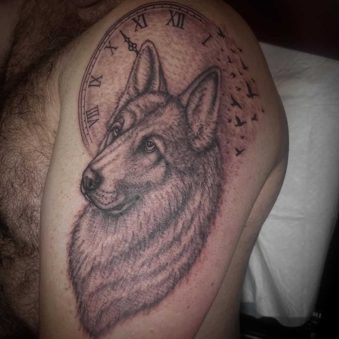 Tattoo by @skylermcclun — realism, black_and_grey