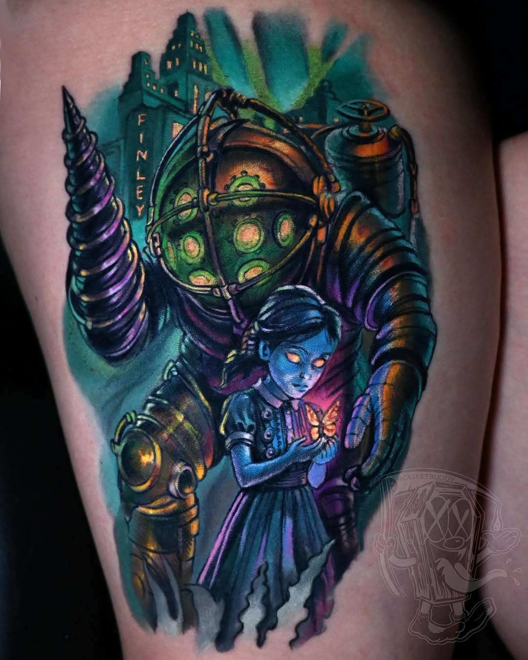 Tattoo by @casketbuddy — realism, illustrative
